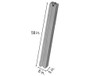 ReechCraft PowerMast 4026375 5 Ft Mast Vertical Access Solution, gray, 58in x 1.5in x 6in.