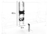 ReechCraft PowerMast 4027185 Single Platform Assembly, Aluminum Platform, 48in tall, 9in wide, ReechCraft brand.