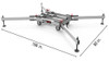 ReechCraft PowerMast 4026430 Freestanding Base with Mobile Outrigger Support, silver color, large size equipment.