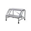 Cotterman 2-step aluminum step stand, safe for industrial use, silver color, durable design.