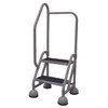 Cotterman ST-222 A2 XX P5 steel ladder, 2-step, 18in platform height, gray color, MasterStep office ladder.
