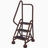 Cotterman ST-322 A2 XX P5 office safety ladder, 3-step, 27" platform height, left handrail.