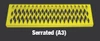 Cotterman SAS3A3 3-step ladder steel folding ladder with A3 serrated tread and yellow color.