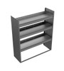 Gray Adrian 3-shelf unit, large garage rack, 52w x 60h x 18d, by Adrian.
