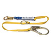 Werner Fall Protection C311201 6ft DeCoil Tie-Back, Single Leg Lanyard (DCELL Shock Pack, 1in Web, Snap Hook, Rebar Hook)
