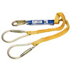 Werner Fall Protection C441400 6ft DeCoil Stretch TwinLeg Lanyard (DCELL Shock Pack, Elastic Web, Snap Hook, Large Carabiner)