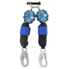 Werner Fall Protection R434006 6ft Bantam TwinLeg Web SRL with Dual Leg Bracket, blue and black.