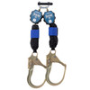 Werner Fall Protection R434006-SR 6ft Bantam TwinLeg Web Self-Retracting Lifeline (SRL) w/Steel Bar