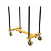 MetalTech I-BMDHER31YGR WALL HAULER YELLOW H SERIE  DRYWALL CART  WITH  8" YELLOW RUBBER CASTER ON PP CORE CASTERS -  1 CASTERS WITH DIRECTIONAL LOCK AND WHEEL BRAKE