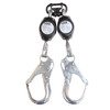 Werner Fall Protection R531007-R Lifeline, 7-foot baseline SRL with aluminum carabiner and twin leg attachment.