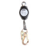 Werner Fall Protection Baseline 7' Web Self-Retracting Lifeline with Snap Hook, Black and Gold.