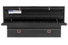 Weather Guard Model 121-X-04 Saddle Box, 10.2 cu ft, truck storage solution, black, low profile.