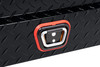 Weather Guard Model 131-X-04 Saddle Box, aluminum, for secure truck storage, compact low profile design.