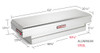 Weather Guard Model 154-X-04 Saddle Box, 6.0 cu ft truck tool organizer in aluminum.