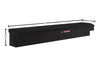 Weather Guard Model 164-X-04 87" black truck box, 6.5 cu ft, Lo-Side storage solution.