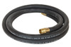 Fill-Rite 700F3135, 3/4 inch x 12' UL hose, black with gold fittings, coiled neatly.