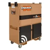 Knaack Model 118-01-KL DATAVAULT digital blueprint storage cart, brown with black doors and wheels.