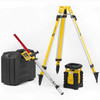 Stabila 5820 LAR 300 exterior rotating laser kit with tripod and grade rod exterior measuring device.