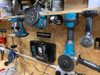 Metalmark TM-MK18-BLU-4 Makita 18v LXT tool mount, 4 pack, in blue color.