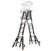 Little Giant 19506-815 fiberglass 6' platform ladder, compact cage, ANSI Type IAA, 375 lb rating.