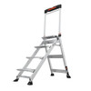 Little Giant Model 11904 | JUMBO STEP, 4-Step Model - ANSI Type IAA - 375 lb Rated, Aluminum Step Stool with Handrail