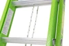 Werner AERO Box Rail Fiberglass Extension Ladder, green, Type IAA, Werner brand, fiberglass material shown.