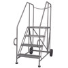 Cotterman 3 step ladder, Cotterman Trailer Access Ladder, 3 step ladder, gray metal.