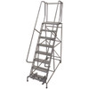 Cotterman Series 1000 commercial ladder, 24" tread width, A3 tread, 59 degree climb angle.