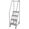 Cotterman Series 1000 Rolling Ladder, 16" tread, 59 degree industrial climb angle, A1 tread, Cotterman brand.