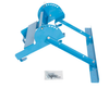 Safety Hoist HS-ASSY Hoist Standoff, blue metal bracket with screws, by Safety Hoist brand.