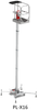 ReechCraft PowerLift 4028206 PL-X16 mobile lift unit with platform and safety railings in silver color.