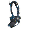 Werner Fall Protection PROFORM SWITCHPOINT climbing harness with tongue buckle legs, blue and black construction gear.