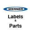 Werner Parts labels and parts logo on a white background with blue and black text