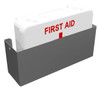 Adrian 43293 First Aid Kit w/ Holder, 11w x 4.5h x 3d, Gray, White