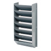 Gray Adrian #CB7 7-Slot Wall-mounted Literature Display, 14.8w x 28.9h x 7d.