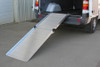 Link Mfg. LS50 Heavy Duty Series folding cargo ramps, straight, from Link Manufacturing, Ltd, in silver.