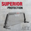 Weather Guard Model 11906-52-01 aluminum cab rack hex headache rack, black, from Weather Guard brand.