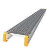 MetalTech M-SPA11212 aluminum stage 12" X 12' for Worksite Gear, silver with yellow accents.