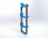 Adrian ACSK1449-GMA3 14" Center Support Kit, 3-Shelf, Express/Savana, Blue vehicle upgrade storage solution.