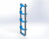 Adrian ACSK1663A4 16" Center Support Kit with 4-shelf, blue, for efficiency, mid roof storage solutions.