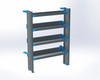 Adrian AS-2T1442SPSA 4-Shelf Unit, Utility shelving, 14x42, Sprinter Standard Roof, Passenger Side.