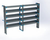 Adrian ProMaster shelving 5-shelf unit, 14x90, R42/F48, gray with blue accents, for ProMaster High Roof.