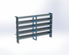 Adrian AS-2T1496FTHA 5-shelf transit shelving unit, 14 x 96, Transit High Roof, gray color.