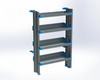 Adrian AS-2T1636FTMA 4-Shelf Unit, Tank Rack Use, 16x36 / Transit Mid Roof 130"
