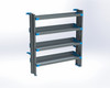 Adrian AS-2T1654FTMA 4-Shelf Unit, shelf unit for vehicles, 16x54 Transit Mid Roof 148" rack.