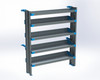 Adrian AS-2T1654SPHA 5-Shelf Unit for vehicle storage, 16x54, Sprinter High Roof 144" shelving unit.