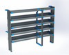 Adrian AS-2T1678PMHA 5-Shelf Unit for cargo space optimization, 16x78, ProMaster High Roof.