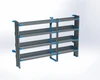 Adrian AS-2T1690FTMA 4-Shelf Unit for truck shelving, 16 x 90, Transit Mid Roof.