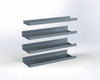 Adrian ASFK2T1448G4 4-Shelf Kit, 14 x 48, for van accessories, metal shelving unit.