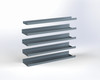 Adrian ASFK2T1466G5 5-shelf vehicle shelving kit, 14 x 66, gray color, from Adrian brand.
